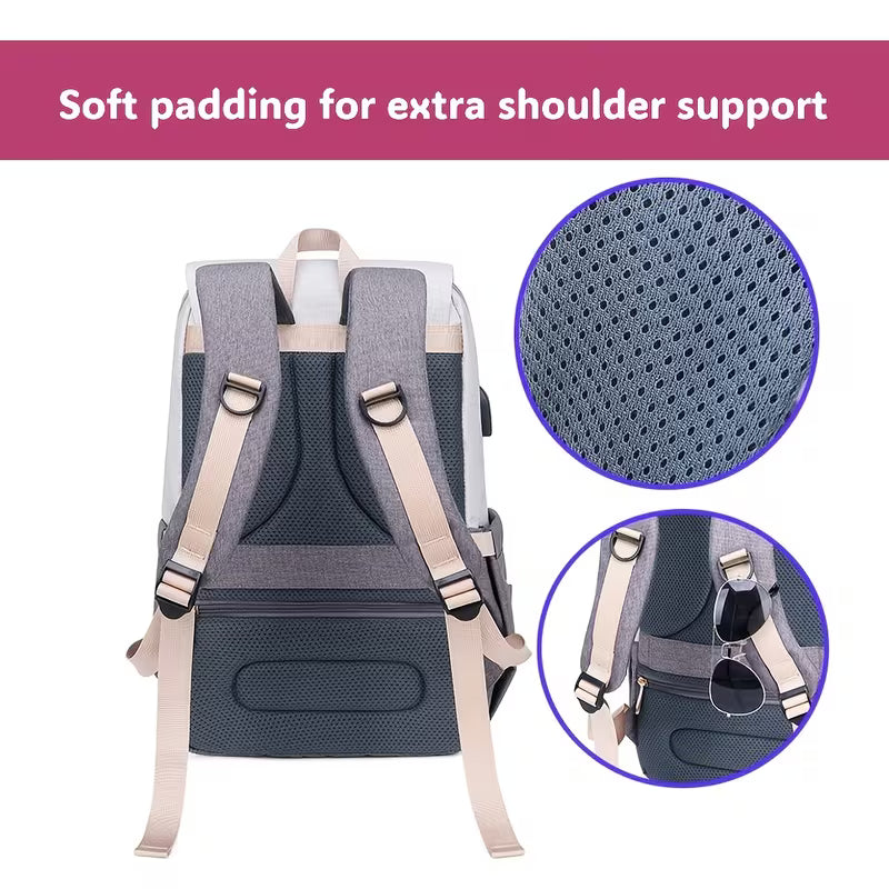 Fashionable Large-Capacity Diaper Backpack