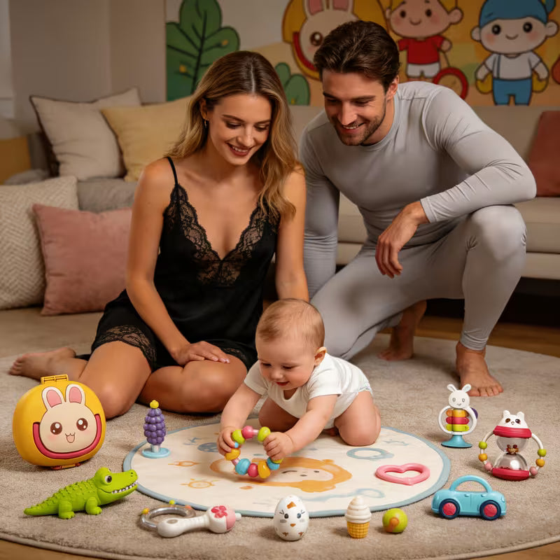 12-in-1 Baby Hand Rattle Toy Gift Box