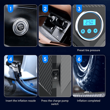 Portable Digital Air Pump Compressor with LED Display