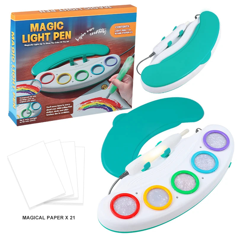 Magic Light Drawing Pen Set with LED Glow Board