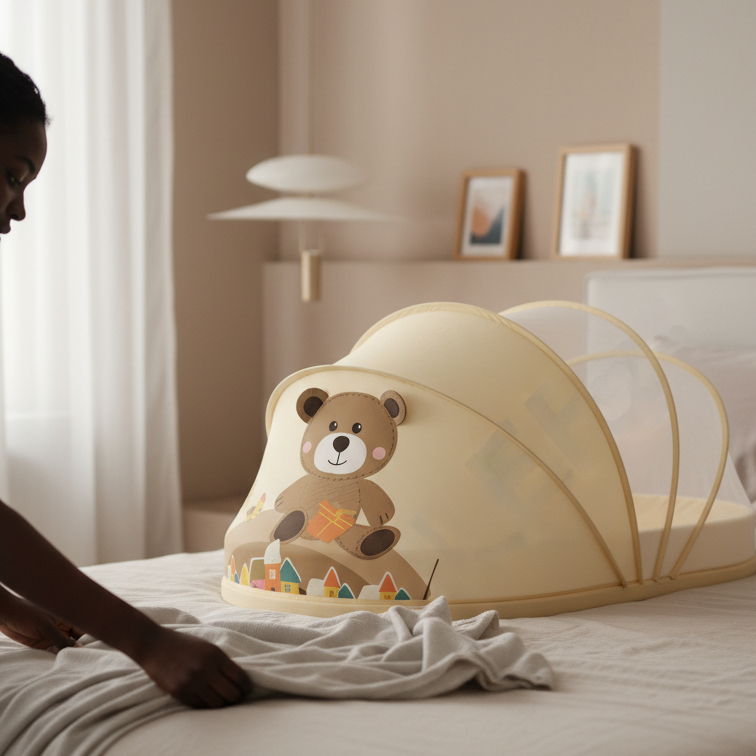 Baby Nest Lounger Travel Crib with Mosquito Net