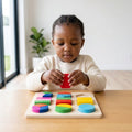 Wooden Shape Matching Peg Puzzle Learning Board